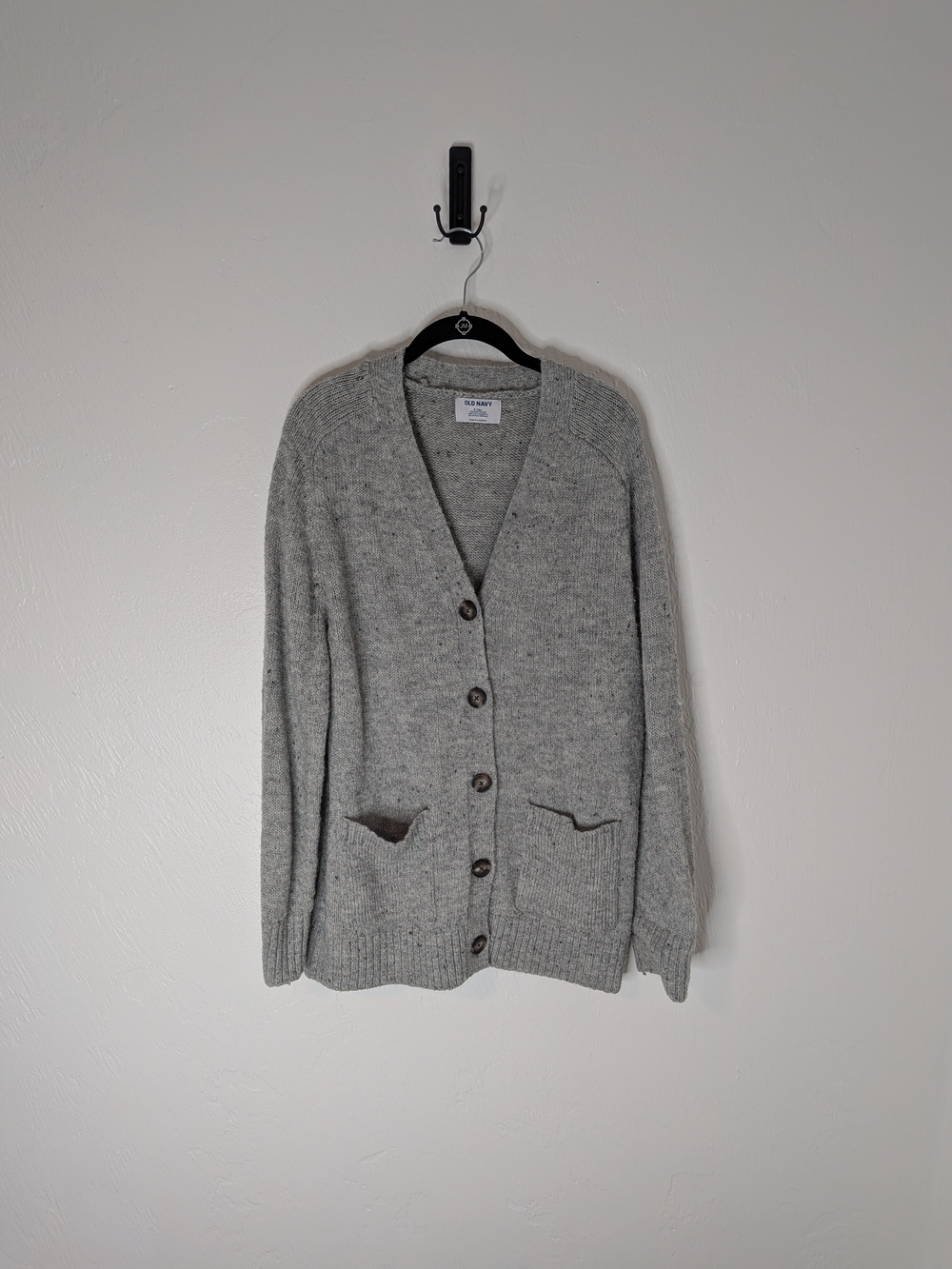 Old Navy Light Gray Knit Cardigan